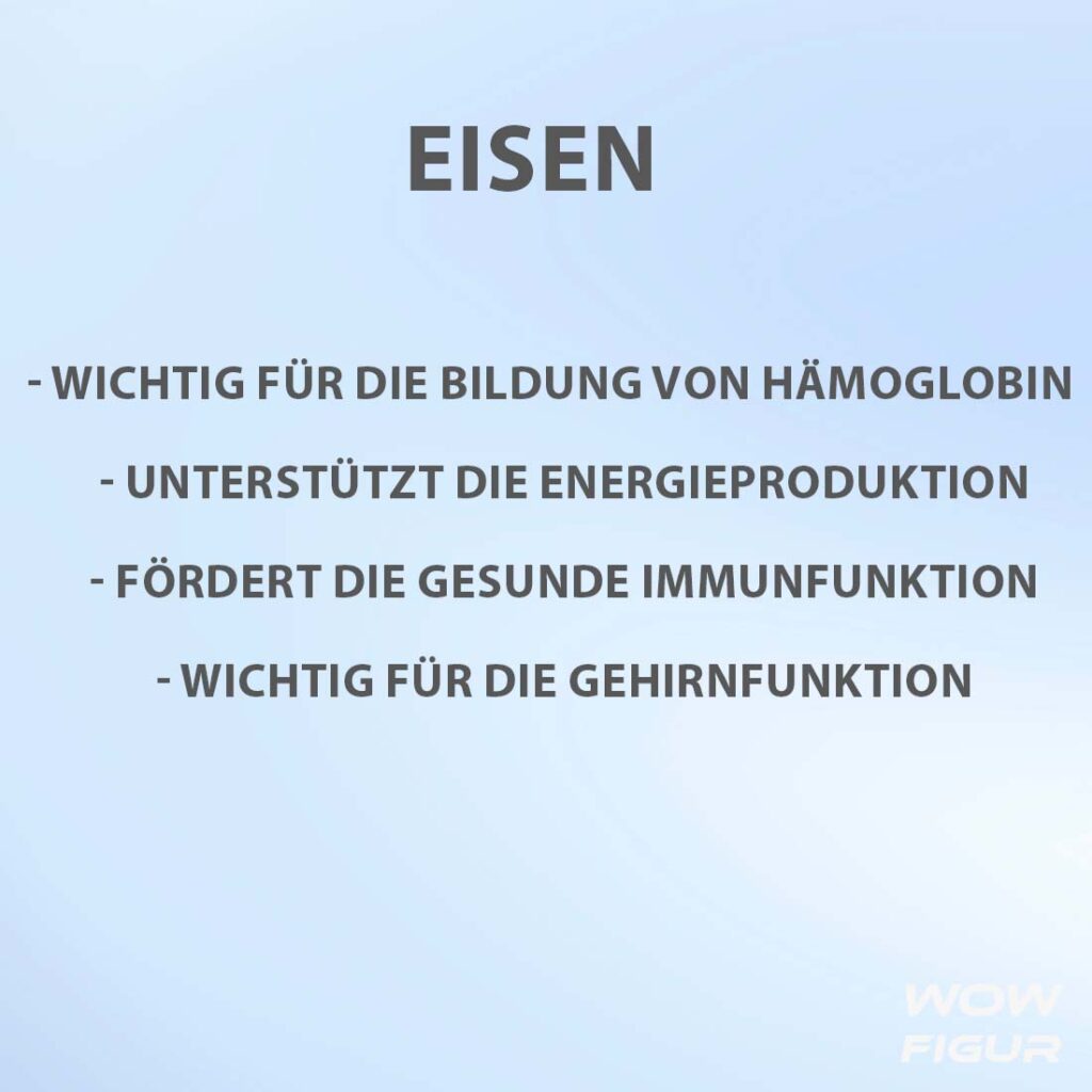 EISEN vorteile, wirkung und nutzen auf einen blick in Stichpunkten aufgelistet