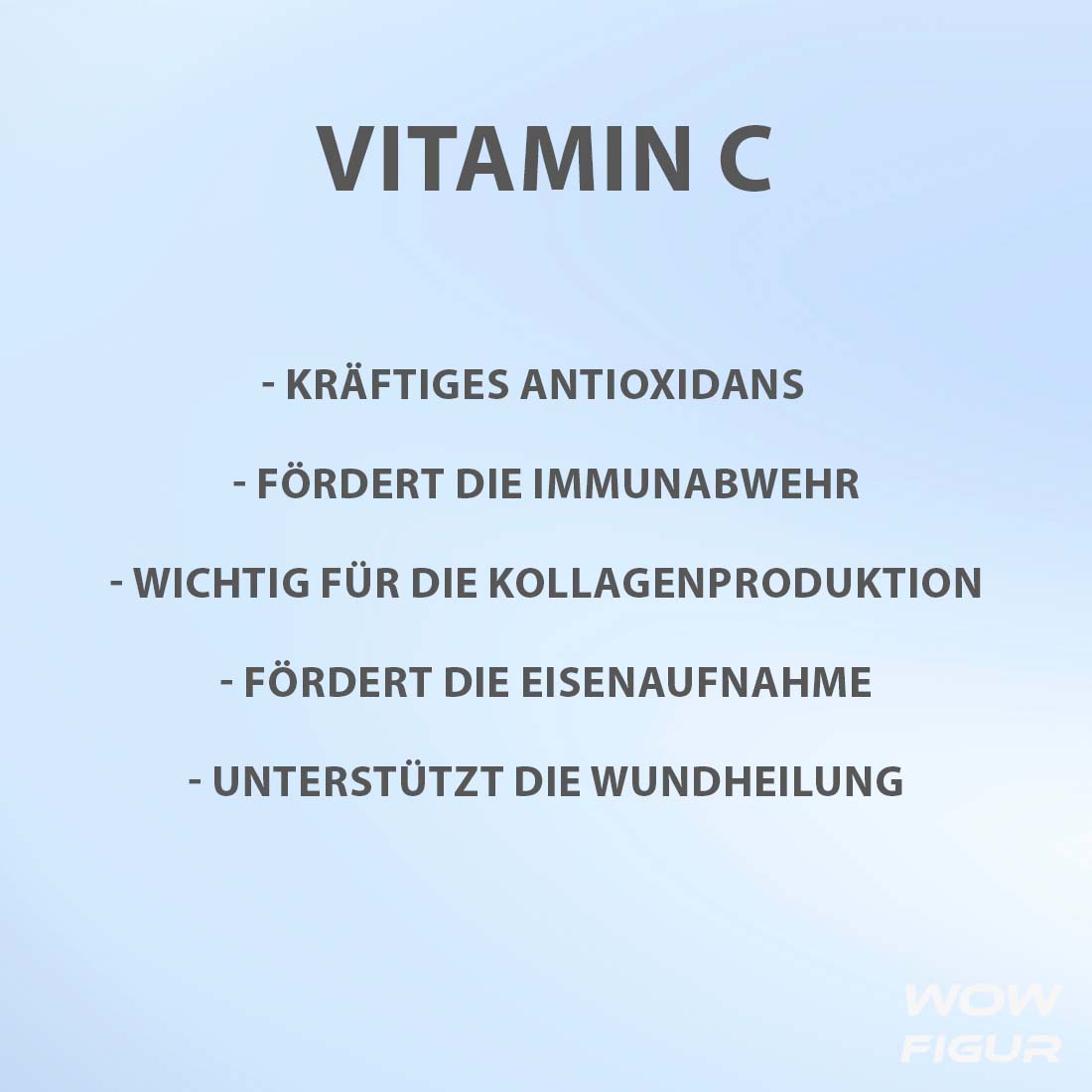 VITAMIN C wirkung, nutzen und Vorteile auf einen blick in Stichpunkten aufgelistet