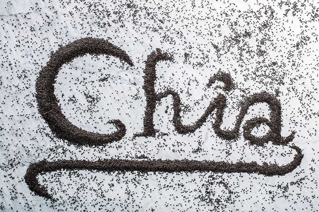 Chia samen als schriftzug