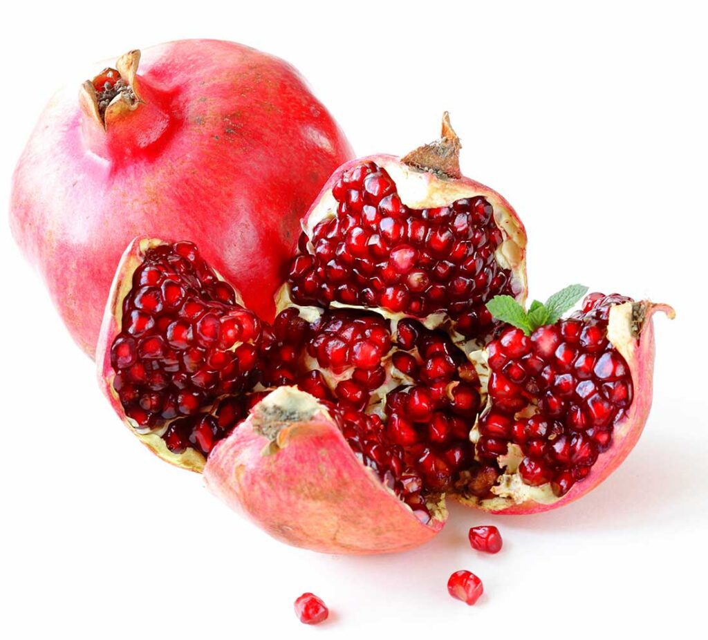 frischer granatapfel und kerne