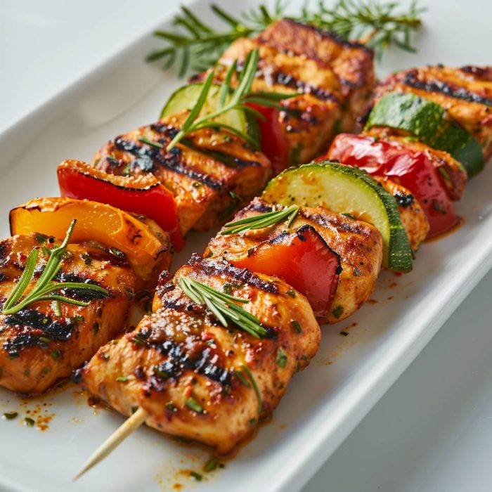 GEGRILLTE HÄHNCHENBRUST MIT GEMÜSE-KEBABS - wowfigur.de